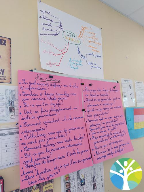 les CM1-CM2 A ont assisté au webinaire : C'est quoi, être reporter ?